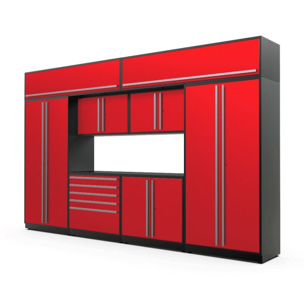 Proslat Fusion Plus 13 ft set MAX Overheads Garage Cabinet