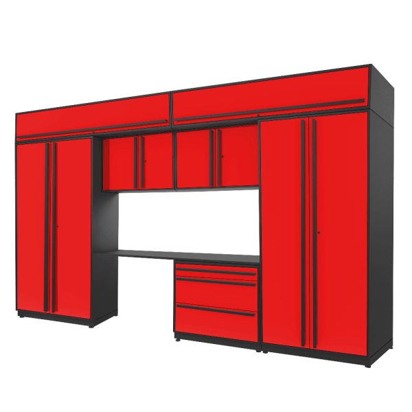 Proslat Fusion Plus 13 ft Garage Cabinet set Handy 3 Drawer Overheads - Image 2