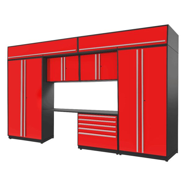 Proslat Fusion Plus 13 ft Garage Cabinet set Handy 5 Drawer Overheads - Image 3