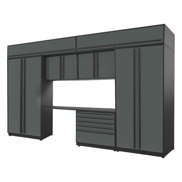 Proslat Fusion Plus 13 ft Garage Cabinet set Handy 5 Drawer Overheads - Image 2