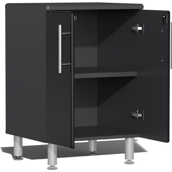 Ulti-MATE Garage Cabinets 2.0 Series Black Metallic 6-Piece Set with Bamboo Top - Image 4