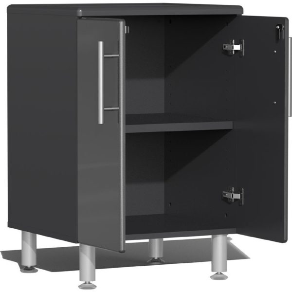 Ulti-MATE Garage Cabinets 2.0 Series Grey Metallic 6-Piece Set with Bamboo Top - Image 4
