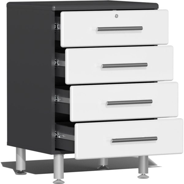Ulti-MATE Garage Cabinets 2.0 Series White Metallic 6-Piece Set with Bamboo Top - Image 5
