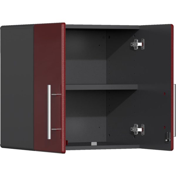 Ulti-MATE Garage Cabinet 2.0 Series 10-Piece Set with Dual Workstation Red Metallic - Image 6