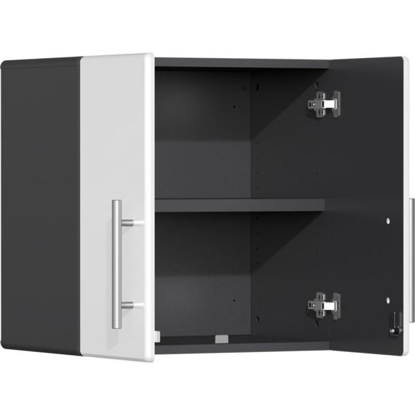 Ulti-MATE Garage Cabinets 2.0 Series White Metallic 6-Piece Set with Bamboo Top - Image 6
