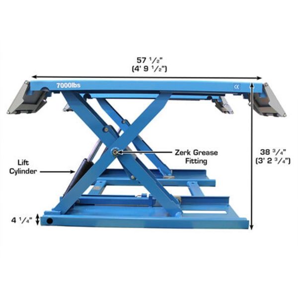 Atlas 7K-Kwik-Bay Portable Mid-Rise 7000 lbs Capacity Scissor Lift - Image 5