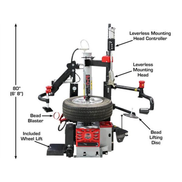 Atlas Platinum PTC500 Center Post Tire Changer w/Adapters - Image 3