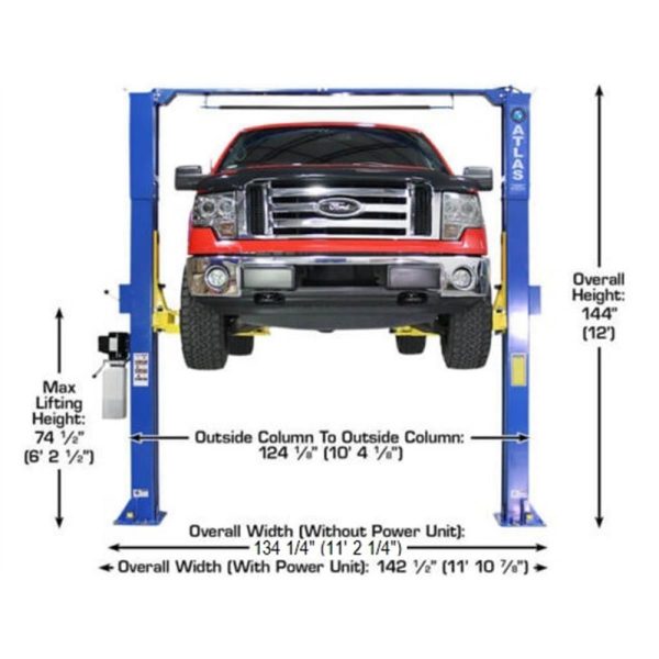 Atlas PRO-9D Overhead 9000 lb Capacity 2 Post Lift - Image 14